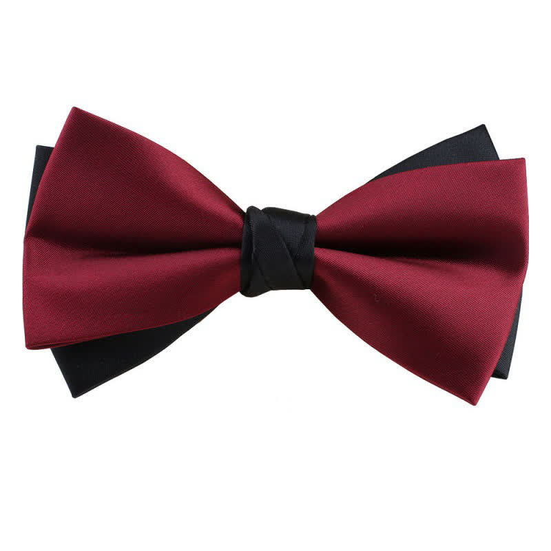 Men's Asymmetrical Two Tone Bow Tie