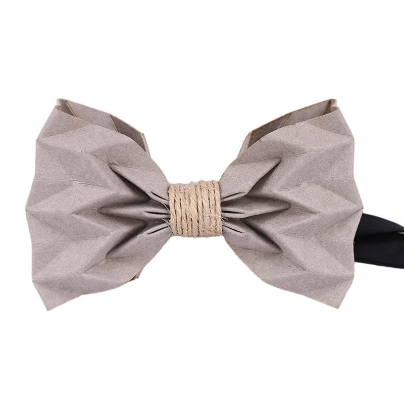 Men's Creative Environmental Kraft Paper Bow Tie