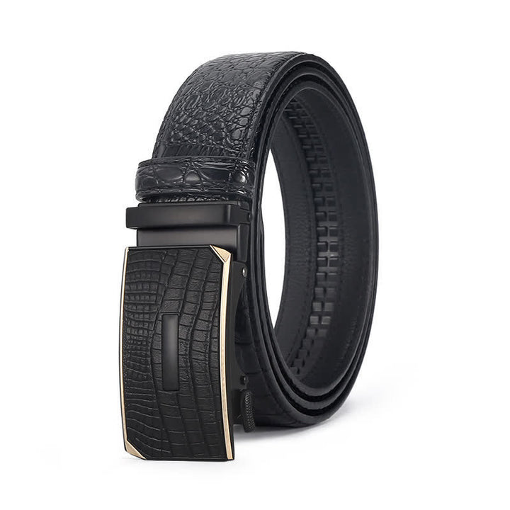 Men's Luxury Crocodile Skin Pattern Leather Belt