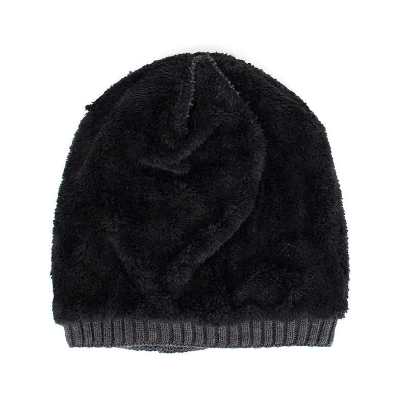 Casual Winter Solid Color Pile Knitted Hat