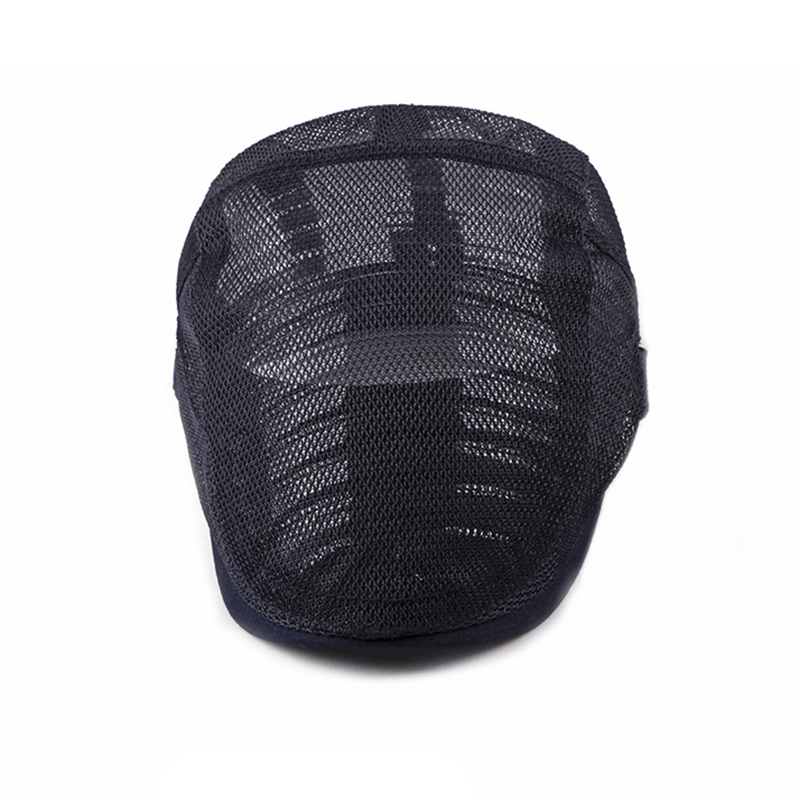 Breathable Sunhat Hollow Mesh Flat Cap Beret - image 4
