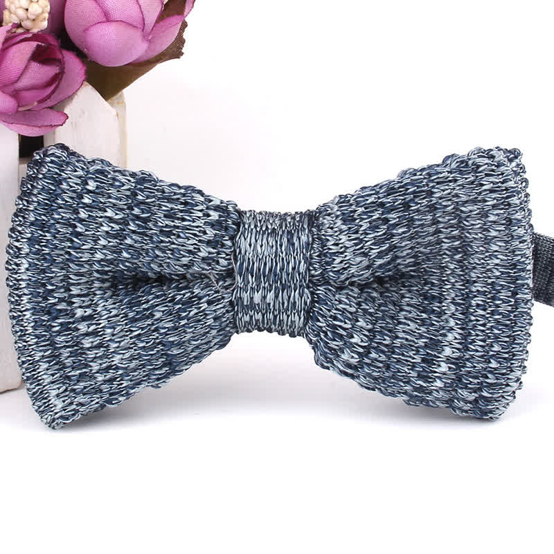 Men's Rustic Leisure Tie-dye Knitted Bow Tie