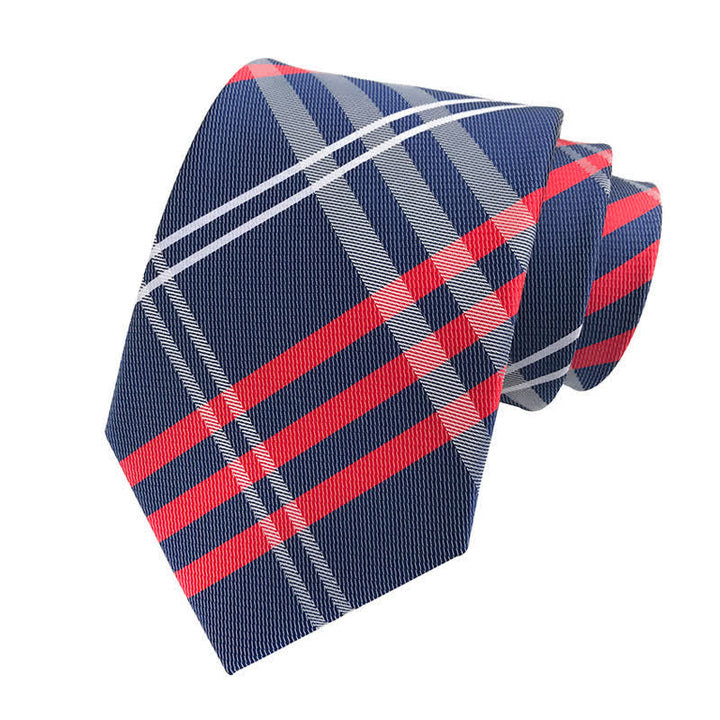 Men's Dashing Scottish Plaid Necktie - Navy - image 2