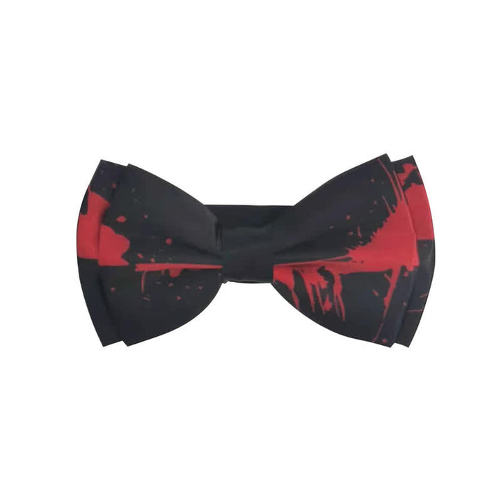 Men's Halloween Blood Splattered Skull Bow Tie