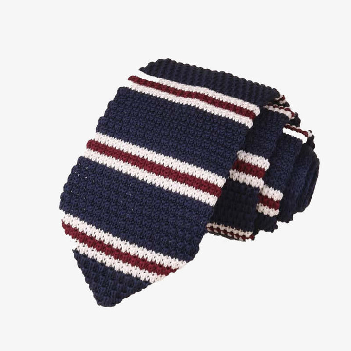 Men's Horizonal Striped Knitted Necktie