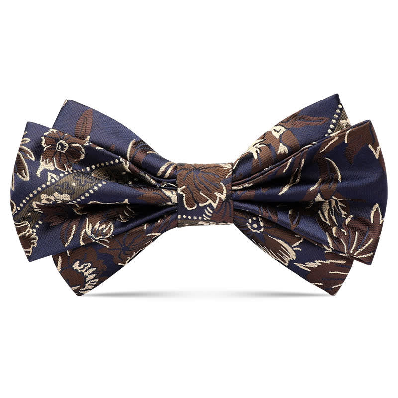 Men's Harmony Irises Cherry Blossom Floral Bow Tie