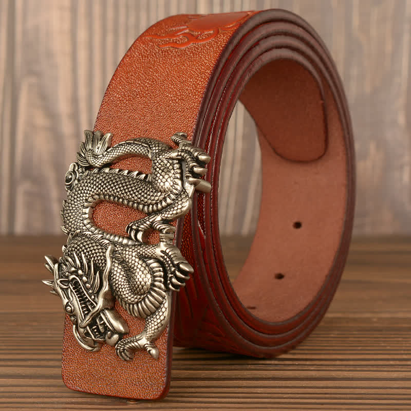 Men's Flying Dragon Luxury Cowskin Leather Belt