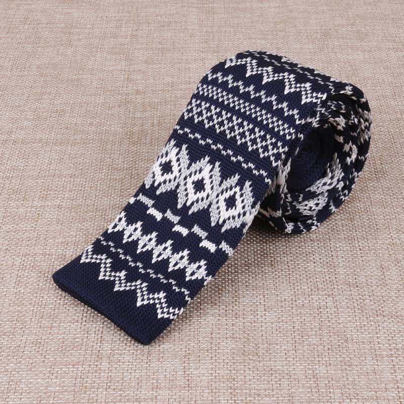 Men's Exotic Skinny Knitted Necktie