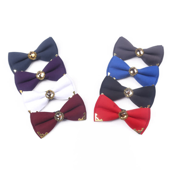 Men's Gem Golden Edge Cotton Bow Tie