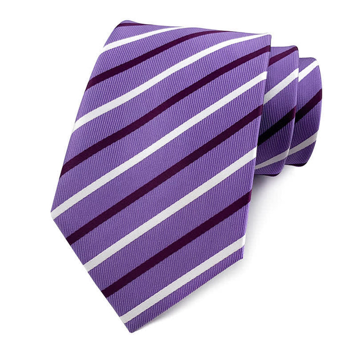 Men's Traditional Repp Striped Office Necktie