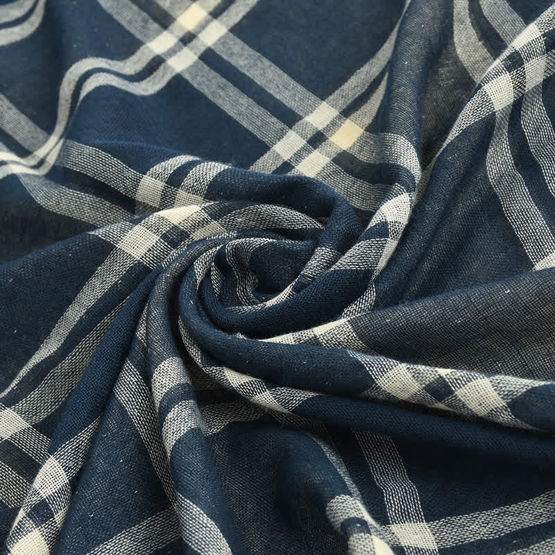 Men's Causal British Style Plaid Scarf - image 5