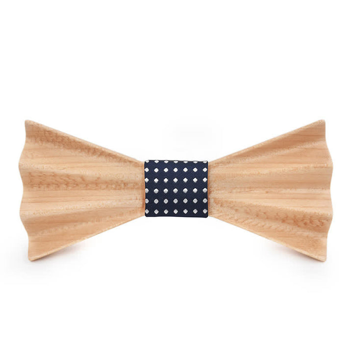 Men's Burlywood Stereo 3D Folded Wooden Bow Tie