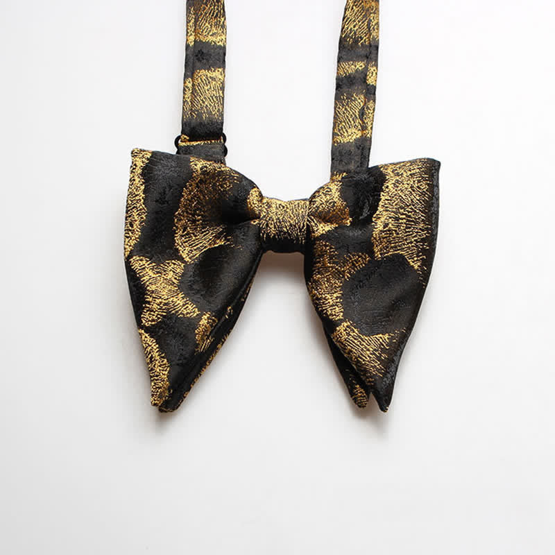 Men's Abstract Floral Oversized Pointed Bow Tie