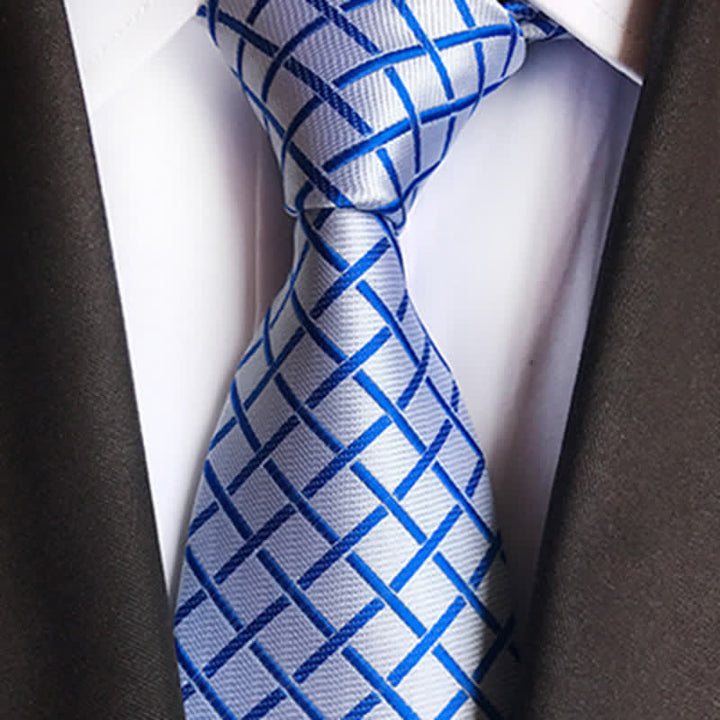 Men's Bright Woven Checked Necktie - image 4