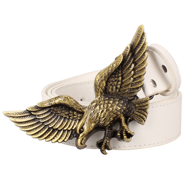 Men's Personality Large Flying Eagle Buckle Leather Belt