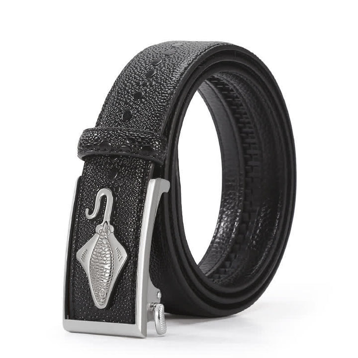 Men's Pearl Crocodile Pattern Leather Ratchet Belt