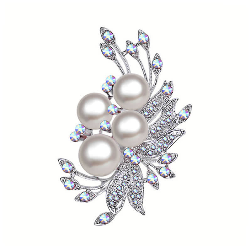 Women's Phoenixes Flower Pearl Brooch