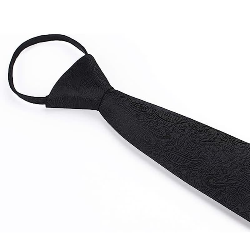 Men's Casual Zipper Tie Paisley Necktie - image 3