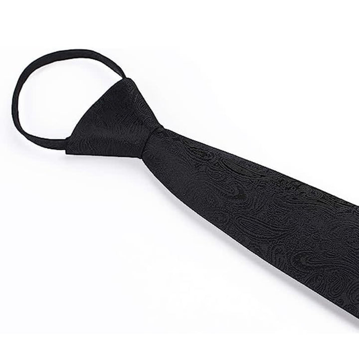 Men's Casual Zipper Tie Paisley Necktie - image 3