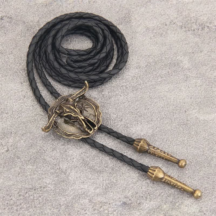 Wild Western Rodeo Bull Head Bolo Tie