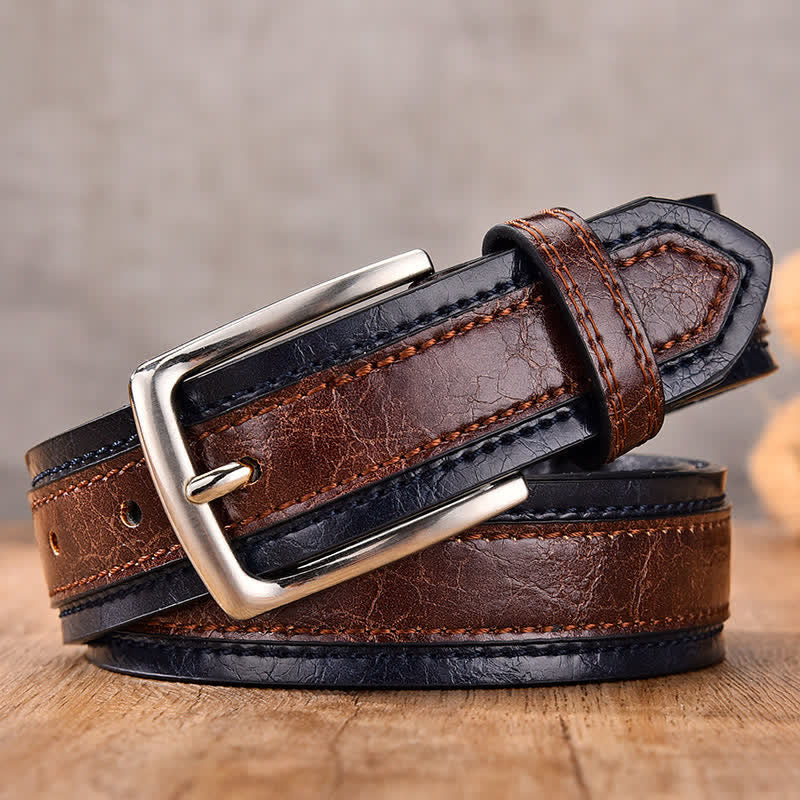 Men's Retro Floral Decorative Leather Belt