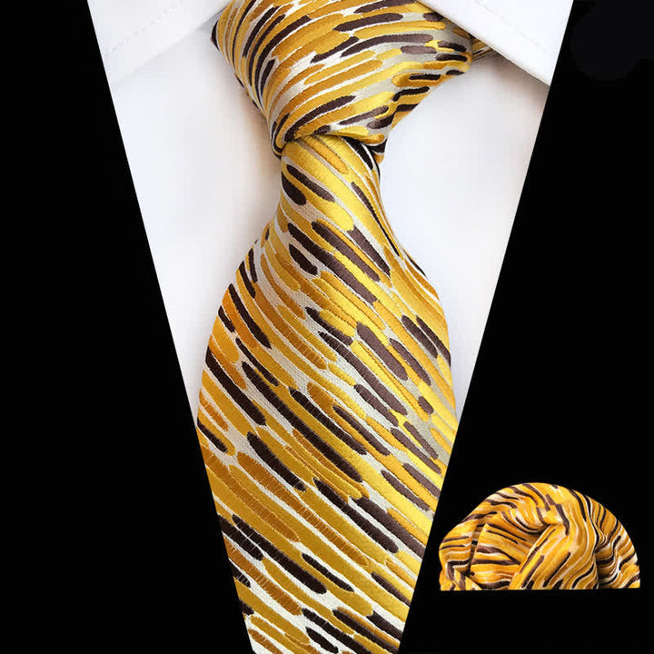 2Pcs Men's Whirlwind Striped Necktie Set