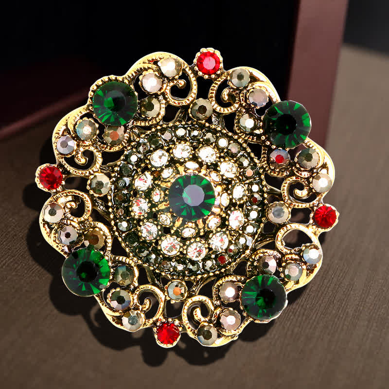 Women's Baroque Court Hollow Flower Brooch