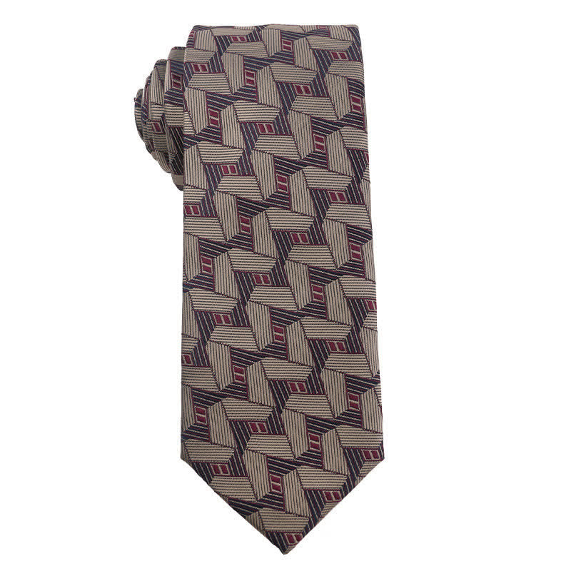 Men's British Khaki Champagne Series Necktie