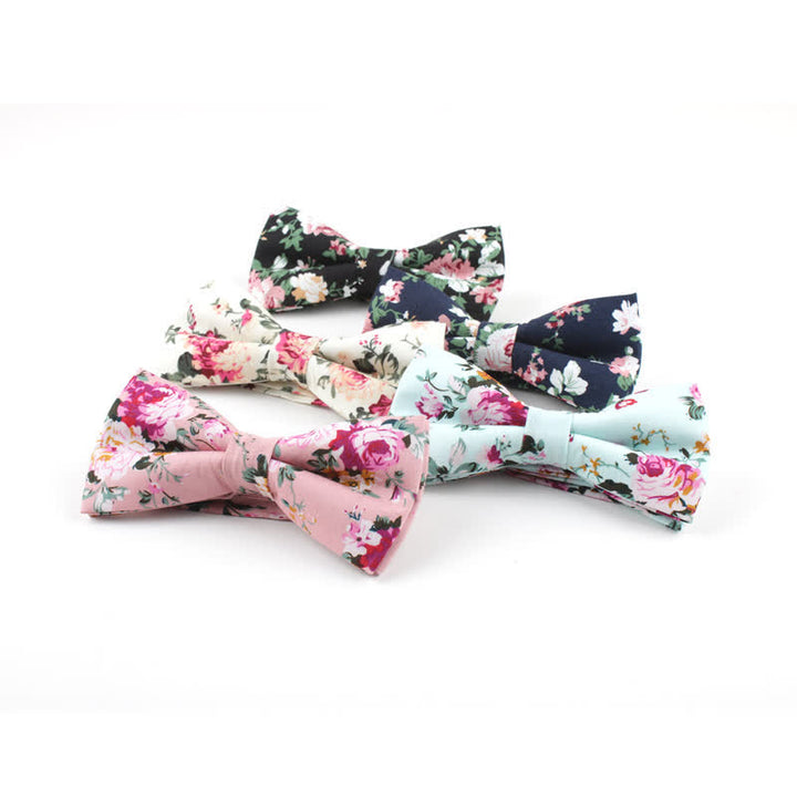 Men's Dyeing Rose Leaves Floral Bow Tie - image 2