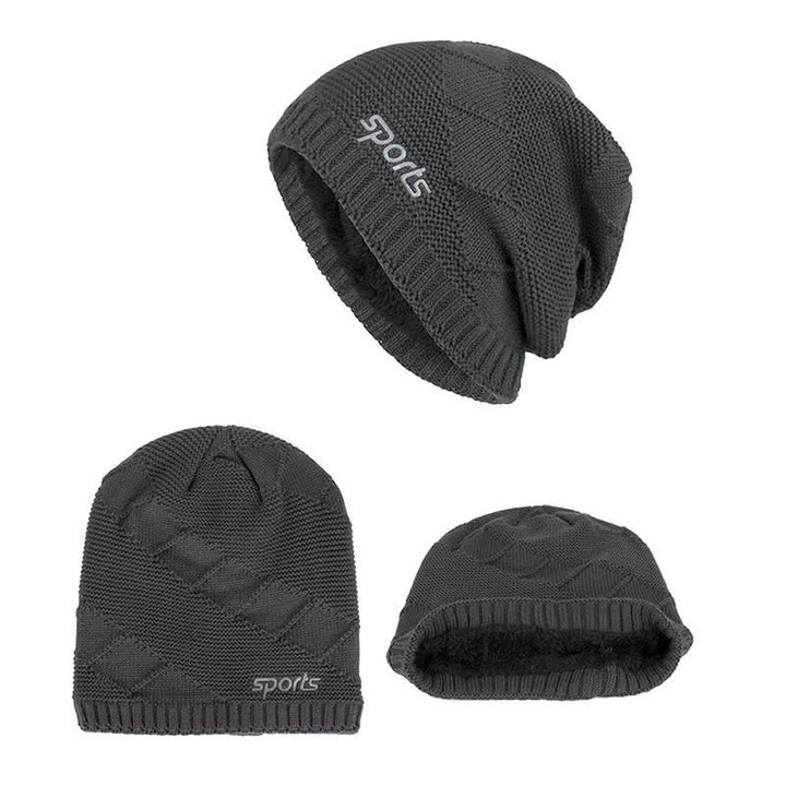 Casual Winter Solid Color Pile Knitted Hat