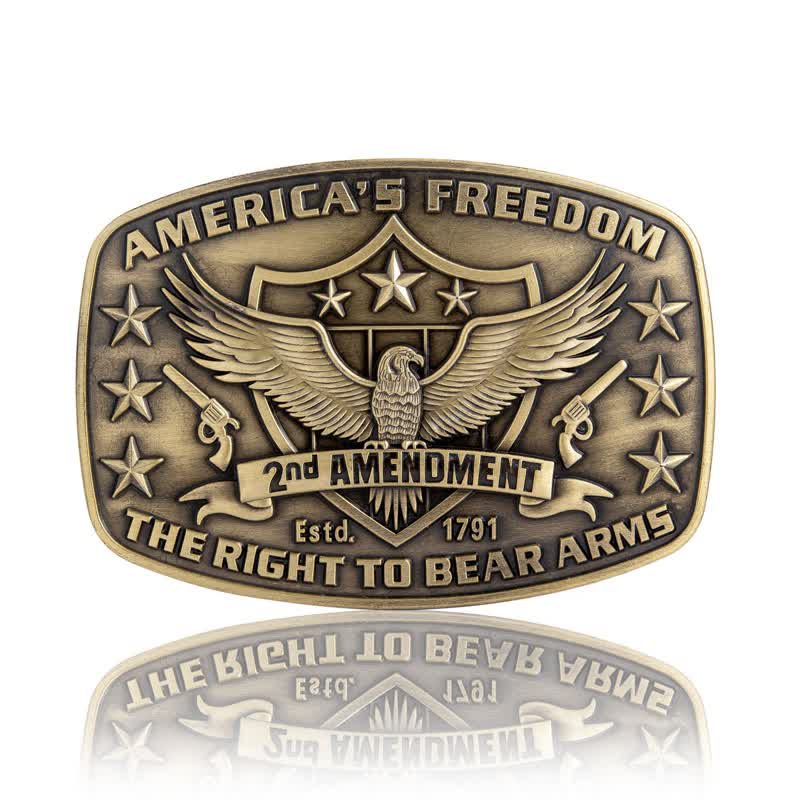 Men's DIY Eagle America's Freedom Buckle Leather Belt