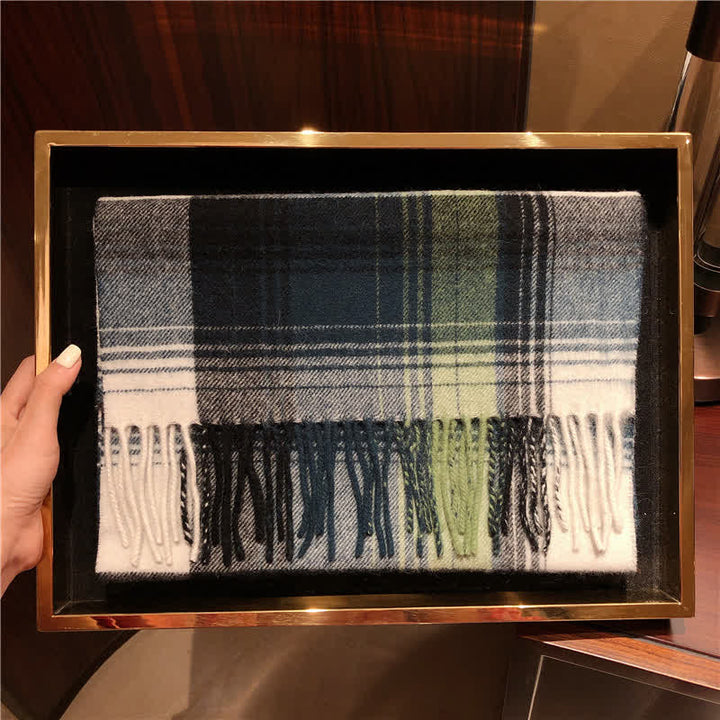 Unisex Lamb Edinburgh Big Warm Plaid Scarf - #10 - image 24