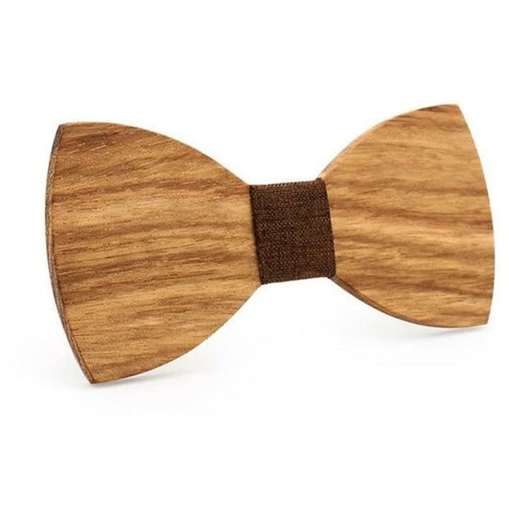 Men's Natural Wood Grain Wooden Bow Tie