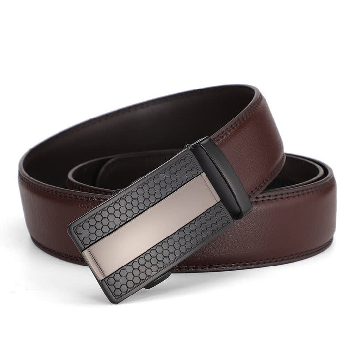 Men's Classy Sliding Buckle Ratchet Leather Belt