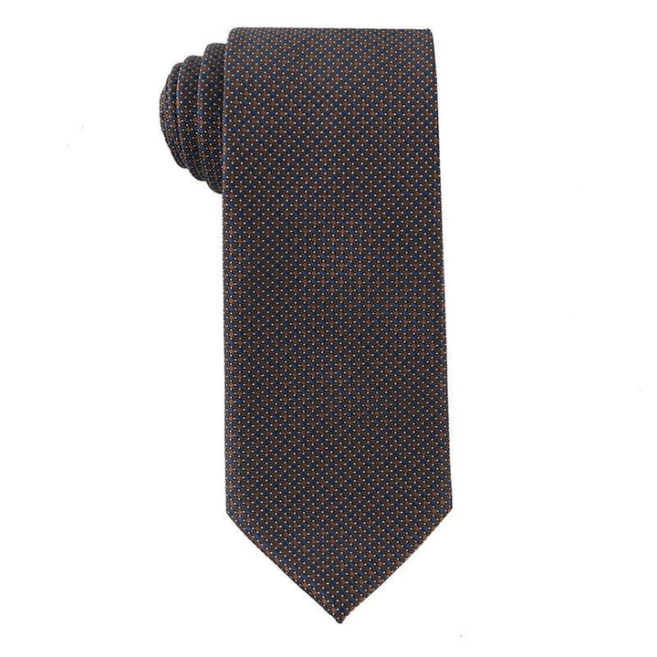 Men's Retro Brown Series Necktie - Check - image 3