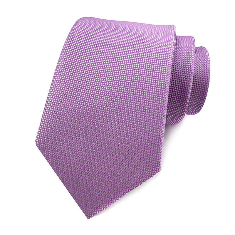 Men's Simple Solid Color Skinny Necktie - Violet - image 18