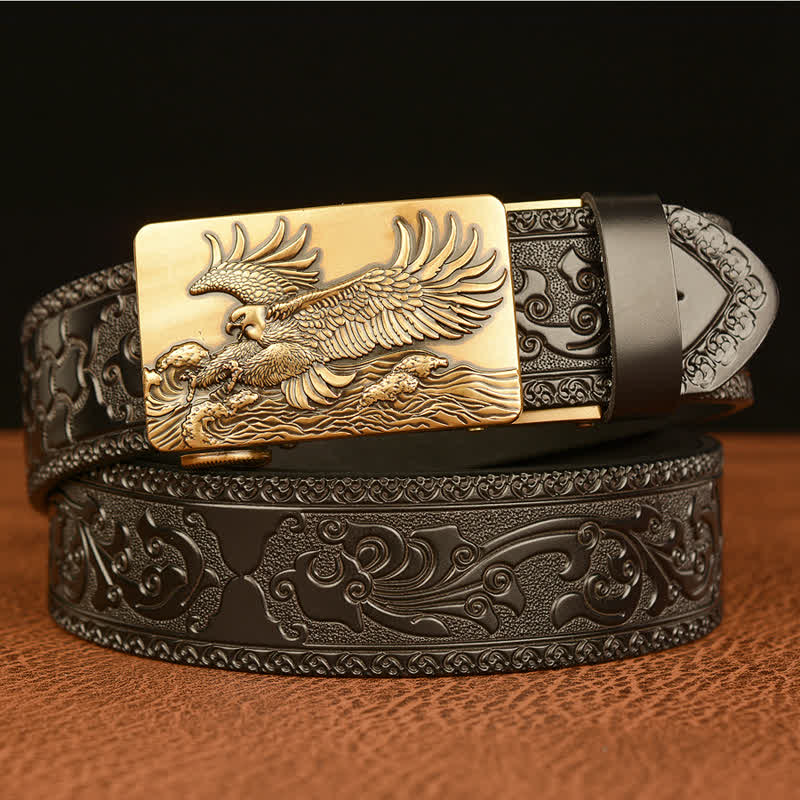 Men's Eagle Expanded Its Wings Leather Belt