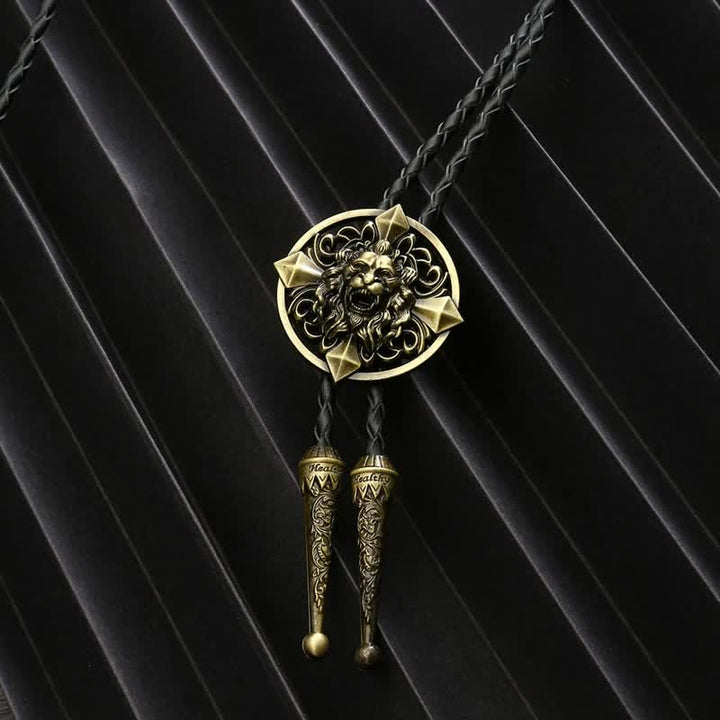 Novelty Animal Shape Howling Lion Bolo Tie