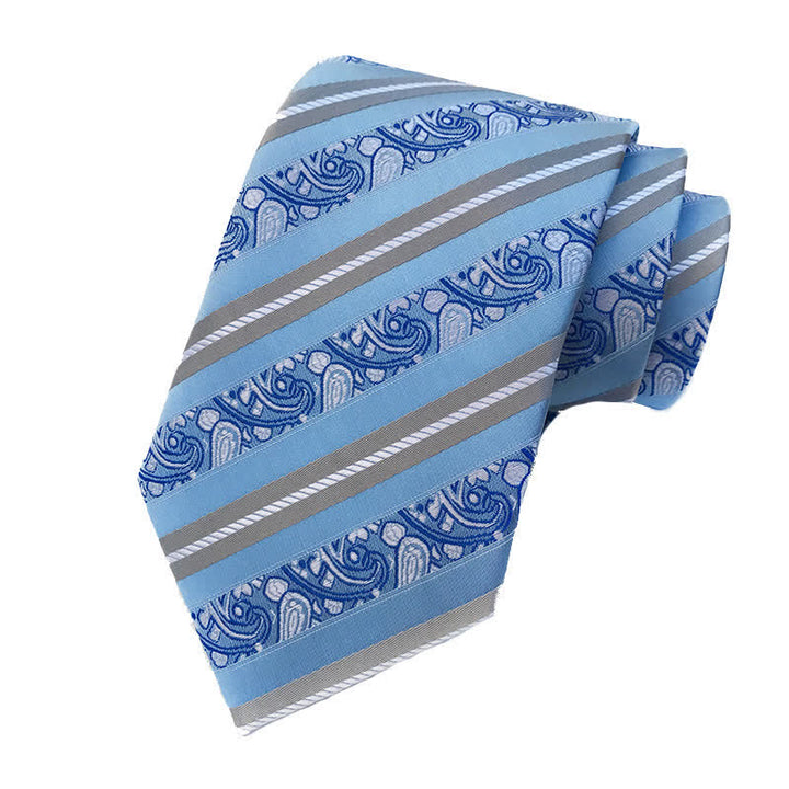 Men's Mix Paisley Striped Necktie