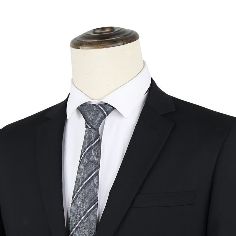 Men's Modern Textured Striped Necktie - image 1