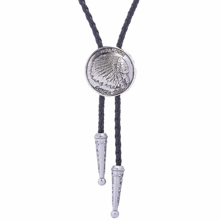 Classic Indian Head Tribal Style Bolo Tie