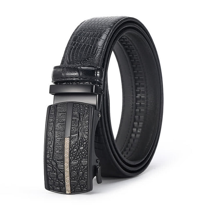 Men's Luxury Crocodile Skin Pattern Leather Belt