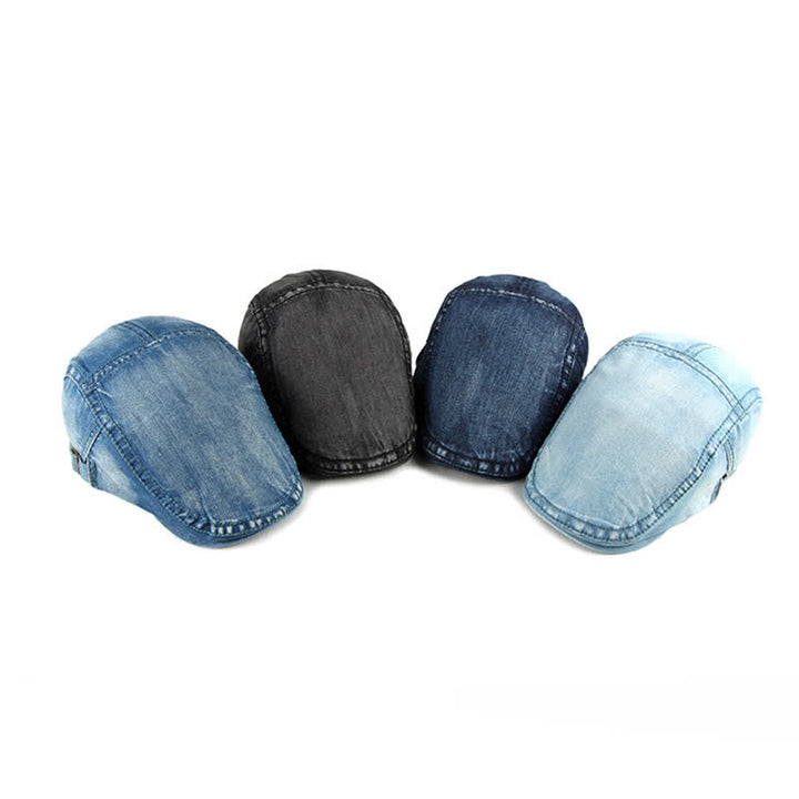 Simple Jean Denim Casquette Beret Cap - image 1