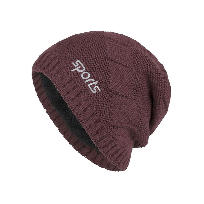 Casual Winter Solid Color Pile Knitted Hat