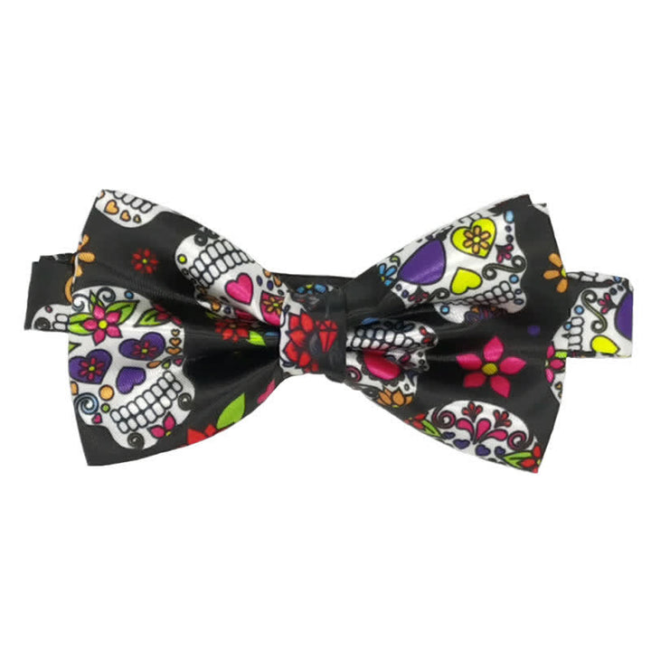 Men's Halloween Blood Splattered Skull Bow Tie