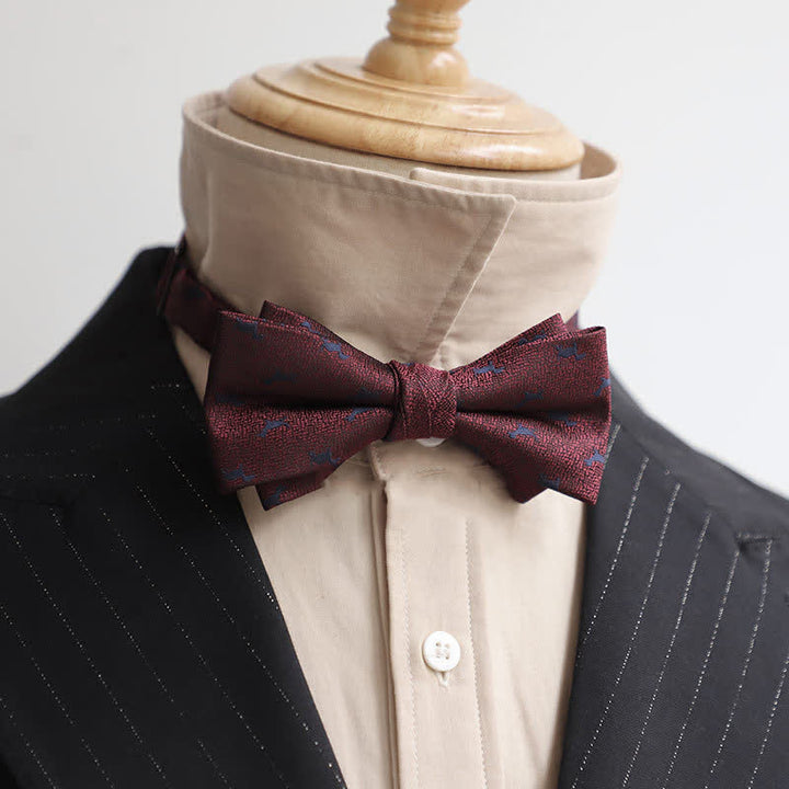 Men's Burgundy Series Gentleman Bow Tie