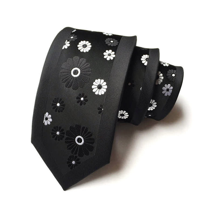 Men's Simple Daisy Floral Necktie