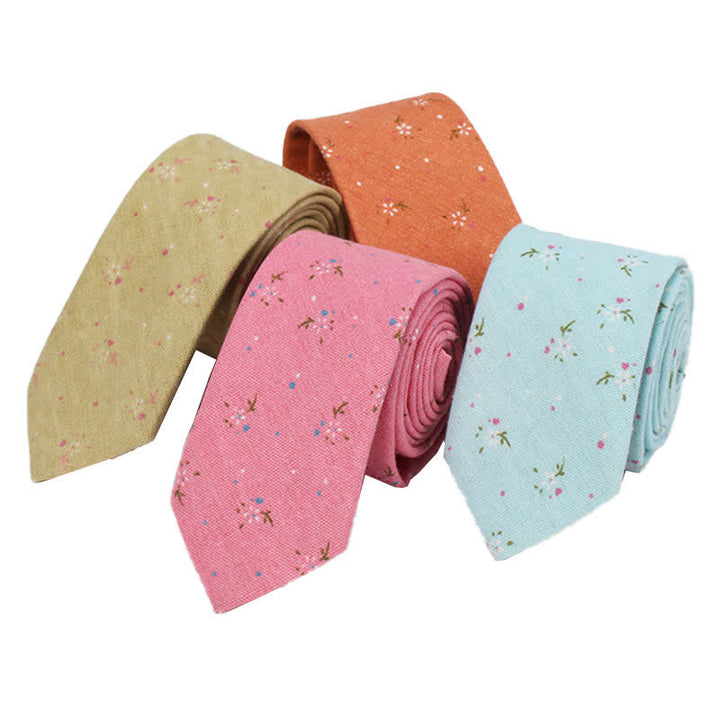 Men's Elegant Floral Skinny Necktie