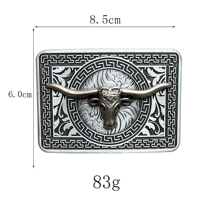 Men's DIY  Weatern Buckle Leather Belt