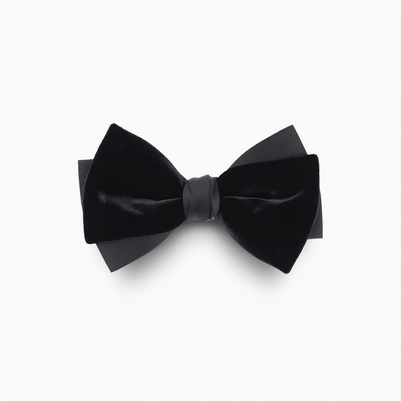 Men's Velvet Double Layers Bow Tie